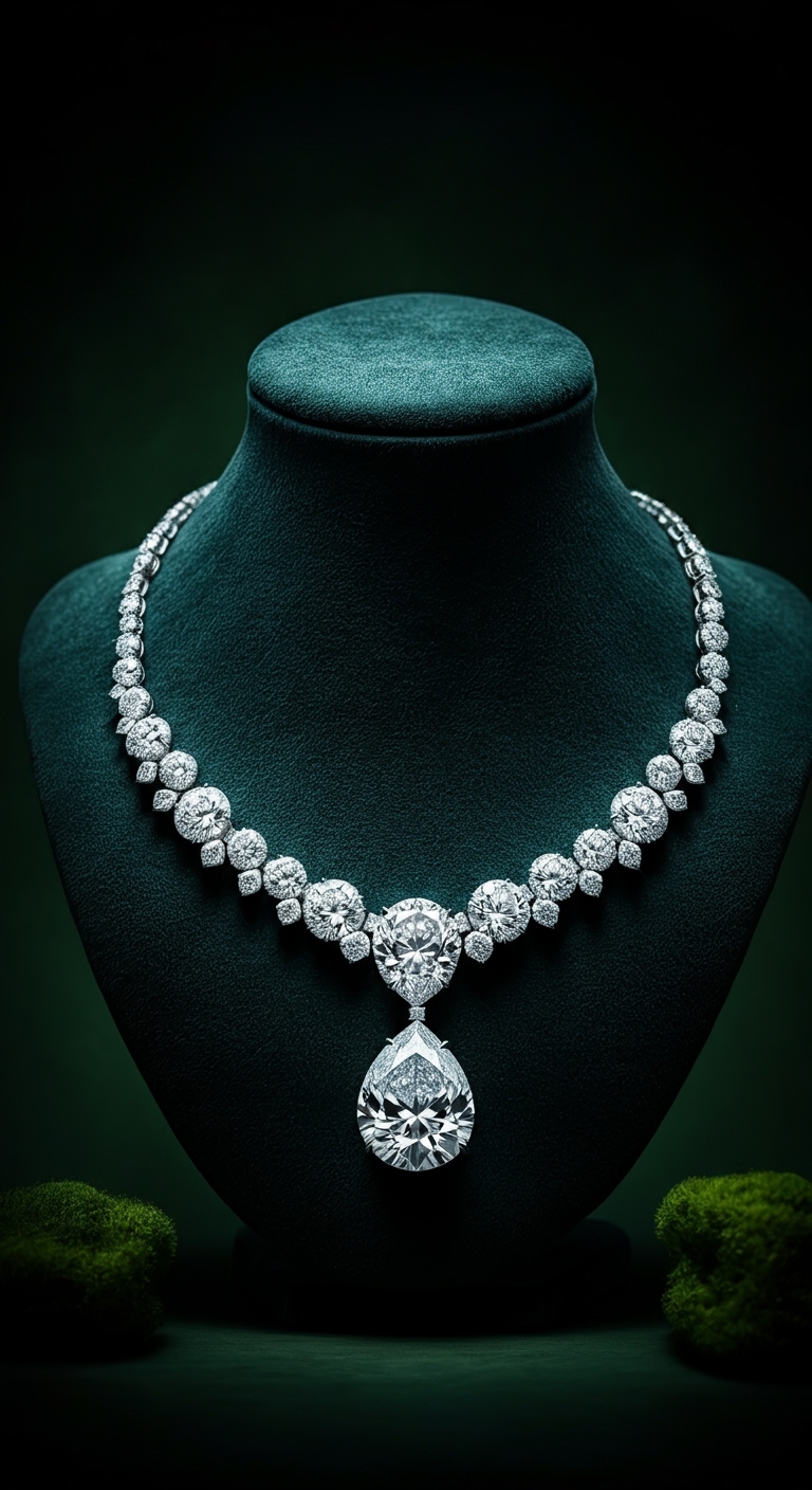 A huge massively thick wildly colorful heavy gemstone necklace explicitly showing pure absolute wealthy luxury definitely