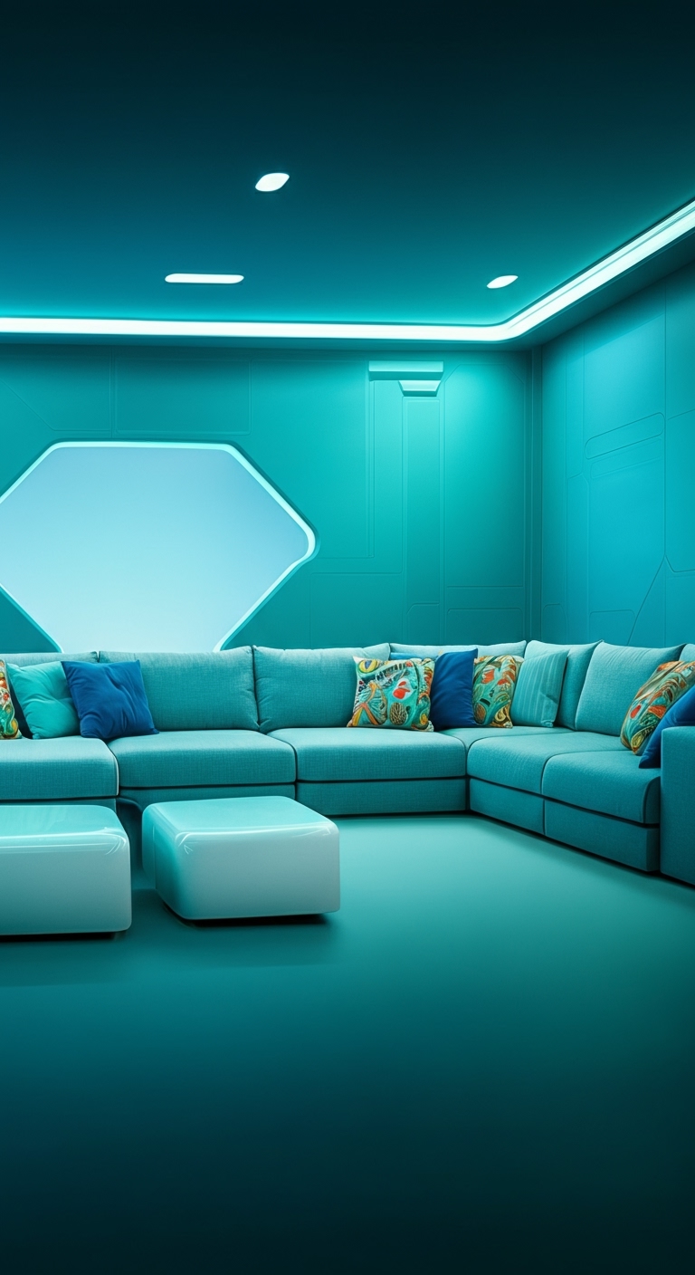 A huge grey modular fabric sectional sofa loaded with comfortable throw pillows